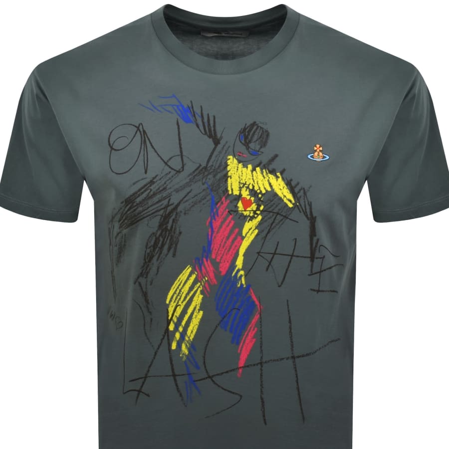 Vivienne Westwood On The Lash T Shirt Green | Mainline Menswear us